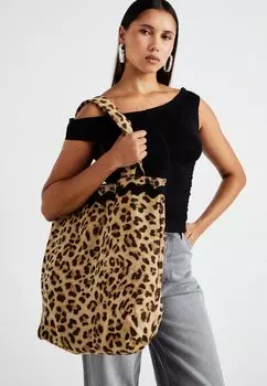 Футболка с принтом RUCHED OFF SHOULDER Weekday, черный