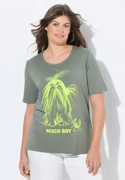 Футболка с принтом RUNDHALS 1/2 ARM LAURASN, светло-зеленый