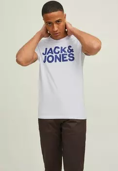 Футболка с принтом RUNDHALS 3ER PACK Jack & Jones, горчично-желтый
