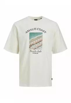 Футболка с принтом Rundhals Jack & Jones, белый