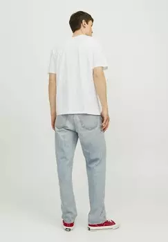 Футболка с принтом RUNDHALS Jack & Jones, белый