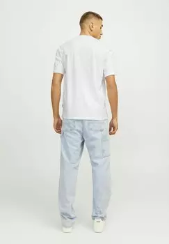 Футболка с принтом RUNDHALS Jack & Jones, белый