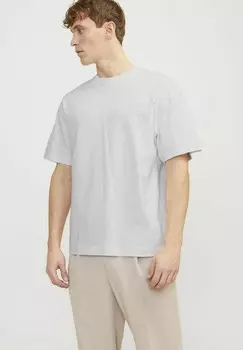 Футболка с принтом RUNDHALS Jack & Jones, кремовый