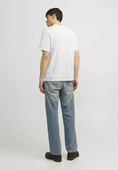 Футболка с принтом RUNDHALS Jack & Jones PREMIUM, белый