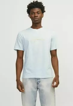 Футболка с принтом RUNDHALS Jack & Jones, синий