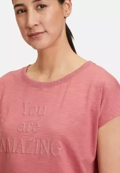 Футболка с принтом RUNDHALS-MIT PLACEMENT Cartoon, светло-розовый