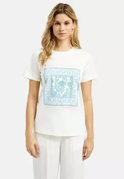 Футболка с принтом RUNDHALS Smith&Soul, синий