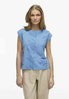 Футболка с принтом RUNDHALS VILA, синий