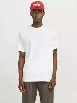 Футболка с принтом RUNDHALSAUSSCH Jack & Jones, молочный