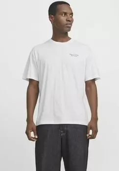 Футболка с принтом RUNDHALSAUSSCHNITT Jack & Jones, молочный