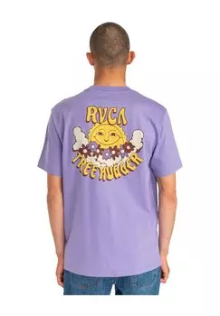 Футболка с принтом RVCA, фиолетовый