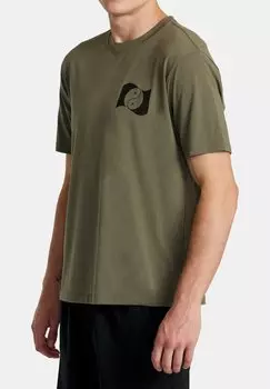 Футболка с принтом RVCA, olv