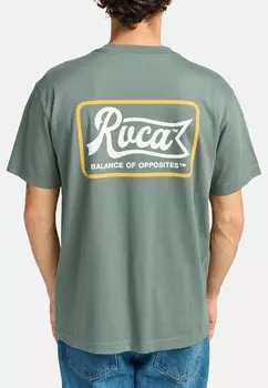 Футболка с принтом RVCA, зеленый