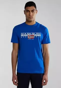 Футболка с принтом S-AYLMER Napapijri, цвет blue lapis