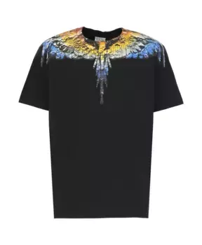 Футболка с принтом S lunarwings Marcelo Burlon, черный