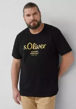 Футболка с принтом s.Oliver, антрацит