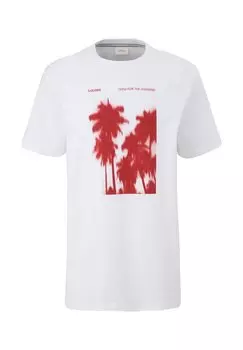 Футболка с принтом s.Oliver, белый