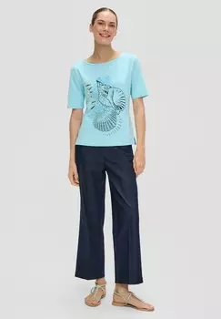 Футболка с принтом s.Oliver BLACK LABEL, светло-голубой