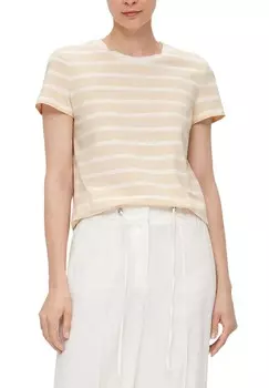 Футболка с принтом s.Oliver BLACK LABEL, светло-желтый