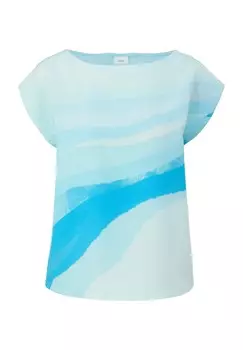 Футболка с принтом s.Oliver BLACK LABEL, светло-голубой