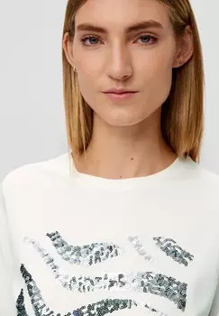 Футболка с принтом s.Oliver BLACK LABEL, кремовый