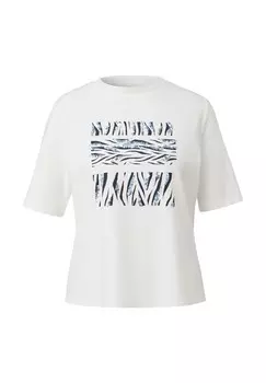 Футболка с принтом s.Oliver BLACK LABEL, кремовый