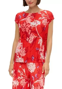 Футболка с принтом s.Oliver BLACK LABEL, светло-красный