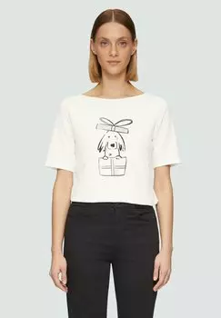 Футболка с принтом s.Oliver BLACK LABEL, темно-синий