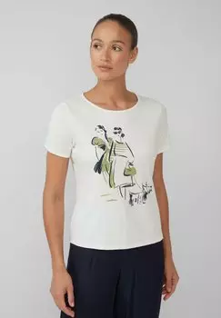 Футболка с принтом s.Oliver BLACK LABEL, белый