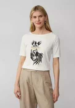 Футболка с принтом s.Oliver BLACK LABEL, кремовый