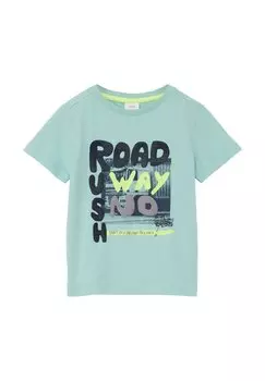 Футболка с принтом s.Oliver, цвет ozeangrn