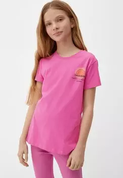 Футболка с принтом s.Oliver, цвет pink