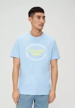 Футболка с принтом s.Oliver, светло-синий