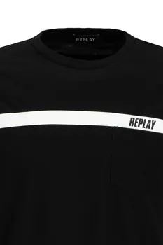 Футболка с принтом S/S Replay, черный