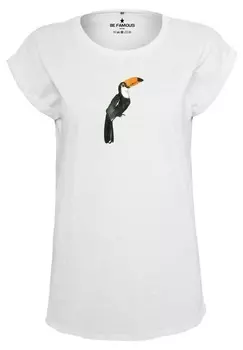 Футболка с принтом SAFADU Be Famous, белый