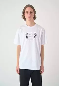 Футболка с принтом SAFE GLASS Cleptomanicx, цвет white