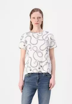 Футболка с принтом SAILING PRINT GANT, молочный