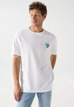 Футболка с принтом Salsa Jeans, белый