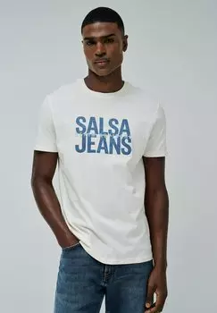 Футболка с принтом Salsa Jeans, белый