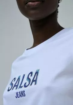 Футболка с принтом Salsa Jeans, синий