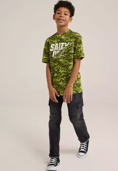 Футболка с принтом SALTY DOG WE Fashion, цвет green