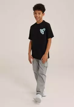 Футболка с принтом Salty Dog WE Fashion, черная