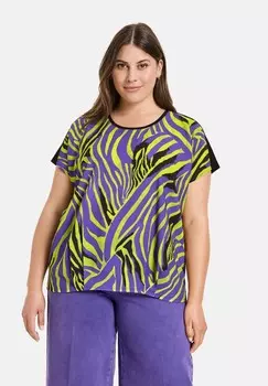 Футболка с принтом Samoon, фиолетовый