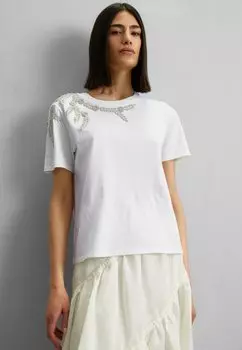 Футболка с принтом sandro, белая