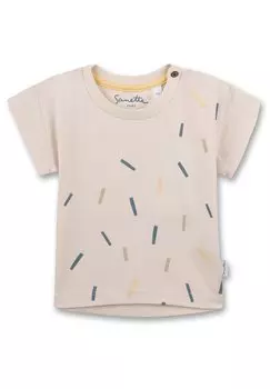 Футболка с принтом Sanetta Kidswear, цвет beige