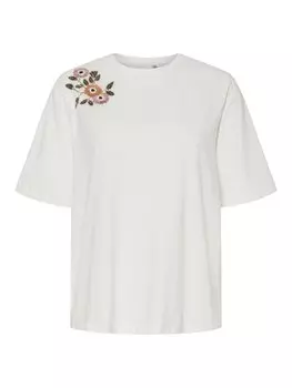 Футболка с принтом SANNIA BOXY TEE YAS, белый