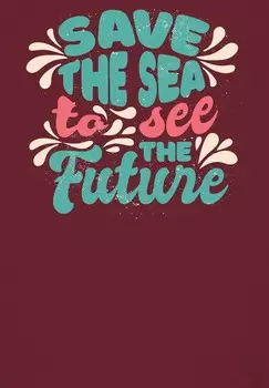 Футболка с принтом SAVE THE SEA watapparel, темно-красный