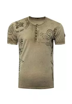 Футболка с принтом сбоку RUSTY NEAL, хаки