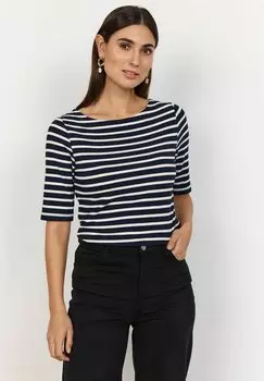 Футболка с принтом SC-KAIZA 6 Soyaconcept, темно-синий