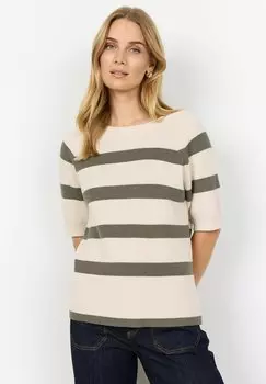 Футболка с принтом SC-KANITA STRIPE 19 Soyaconcept, зеленый